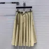 SKIRTSSKORTS Brand deigner Nanyou Gaoding 2024 printemps / été Nouveau arrière Metal Micro Label Age réductrice polyvalente grande jupe Hémorcher le parapluie Half O9BB