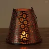 Bougeoirs créatifs artisanat du fer de fer vintage lampe vintage des accessoires décoration de décoration de chandelle de bureau de bureau