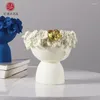 Decorative Figurines Manufacturers Wholesale Resin Crafts Modern Minimalist Creative Home Decoration Flower Arrangement Lovely Girl Vase