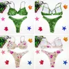 Bikini de maillots de bain féminin 2024 Imprimé floral sexy sous le soutien de soutien