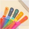 Hair Brushes Household Portable Hairdressing Combed Anti Static Long Clock Mas Combina Color Plastic Comb 21Cm Drop Delivery Product Dh1Ni