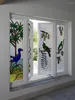 Pencere Çıkartmaları Özel Boyut Vitray Film 3D Statik Yapış Mutfak Banyo Yatak Odası Sürgülü Kapı Ev Dekoru Kuşlar