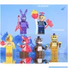 Minifig 6pcs/lote Educacional Blocks Toys Cinco noites em Freddys minifigs Block mini figuras define Drop Delivery Gifts Modelo Bri otb7x