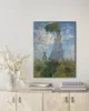 Art Woman with a Parasol Madame Monet and Her Son Canvas Prints Wall Art of Claude Monet Famous Classic Oil Paintings Reproduction People Landscape Pictures Artwork