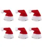 Mini chapéu de natal Papai Noel Hat de Xmas Lollipop Hat mini Presente de casamento Caps criativos Árvore de Natal Decoração de ornamento de Natal2896536