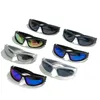 Lunettes de soleil Steampunk Mirror Mirror Sports Sunglasses Punk Goggles Lunes de mode colorées