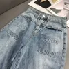 Jeans de diseñador para mujeres Pantalones de estampado recto de cintura recta de primavera y verano de primavera y verano