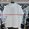 T-shirts voor heren onregelmatige tweedelig gestapelde t-shirt Men vrouwen beste kwaliteit blanco solide kleuren tops H240508