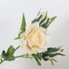 Fleurs décoratives 5 tête rose rose artificiel blanc pivoine de soie de mariée jardin décoration de jardin faux bouquet de fleur multicolore
