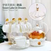 Tasses Saucers européen Creative Coffee Bos Chine Modern Ceramic Milk Cup and Saucer Set Couple Gifts Tazas Cafe Home Decor Drinkware