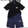 Enfants Baby Designer Vêtements Ensembles Cowboy Cowboy Shorts élastiques noirs Blanc Exercice Boy Tissu de la marque de luxe Pure Coton Kids Suit CHG2401107-6