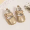 First Walkers Kidsun Spring Baby Girls Chaussures Soft Sole Anti Slips Cross Ballet Born Born Préwalker Princess Marid Robe