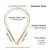 Minamama roestvrijstalen dikke ketting kettingen voor vrouwen mannen Boheemian Toggle Choker Collar Jewelry 240511