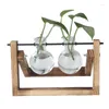 Vaser hem kreativa hydroponiska växter transparent träram vas skrivbord liten färsk container vardagsrum moderna dekoration stycken
