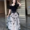 Casual Dresses Clothing Female 2024 Women's Dress Black Prom Mesh Party Evening Features of Chic och Elegant Pretty Sensual Sexy X