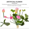 Dekorative Blumen 2 PCs künstlicher Lotus Blumen -Seidendekor Arrangement Home Pflanzenzimmer Dekorieren