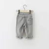 Shorts Baby shorts denim pants boys cropped jeans denim toddler shorts newborn seven inch jeans ninth pants 3M-24M d240510