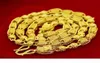 Perle de sport lourds poids lourde 48g 24k dragon réel jaune solide doré masculin039S Collier Chaîne 5 mm Bijoux Lettrage de menthe 6981131