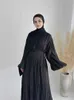 Vêtements ethniques Khimar Abaya Jilbab 2 pièces Set Ramadan Musulm Set Vêtements de prière Femme Dubaï Islam Hijab Kimono Ka Ensemble Musulmans T240510