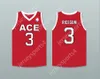 Custom Nay Mens Youth/Kids Ricegum 3 Ace Family Charity Red Basketball Jersey Top Top S-6XL Cucite S-6XL