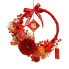 Dekorative Blumen Chinesisches Jahr Kranz Vordertür künstlich für Veranda Außenwand