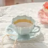 Betal Ceramic Cup Creative Simple Coffee Saucer Office Afternoon Tea Highded Drinkware Kitchen Accessoires 240429