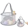 Storage Boxes Drying Rack Basket Hangable Makeup Brush Windproof Sponge Net Tool Hanging Bag