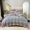 Bedding Sets European High-end Embroidery Cotton Ground Wool Four-piece Set Thickened Autumn And Winter Style Warm