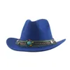 Berets Cowboy Hat Western Cowgirl Man Panama Belt Casual Hats для женщин Fedoras Felted Jazz Cap Мужчины Sombrero hombre