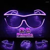 Party Decoration Lunettes Glow Neon clignotant la lumière LED Up pour les festivals Costumes Mariage Club Bar Dance Show Gift Birthday