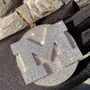 Hiphop op maat gemaakt ijskoude letter Sterling Sier VVS Moissanie Diamond Naam Pendant