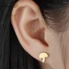 Boucles d'oreilles à goujons 12 paires Champignon de plante mignonne pour filles accessoires cadeaux en acier inoxydable doré