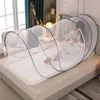 Travel mosquito net girls use mosquito proof single bed folding portable adjustable luxury mosquito net zippered bed. 240509