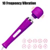 Olo Eric Toy 10 vitesses UE / US Branche de grande taille vibratrice AV Stick Toy Toy Female Click Stimulation Magic Stick 240430