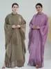 Roupas étnicas Ramadã Eid Palestina Tassel Batwing Abaya Dubai Luxo 2024 Vestidos africanos de Kaftan árabe para mulheres Vestido muçulmano KA T240510