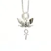 Paramètres de bijoux S925 SIER PEARL PENDANT MONTS Collier Accessoires DIY ENAMEL BAT DROP livraison DHB24