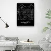 Luosucsf Kansas City Map Poster Kansas City Map Wall Art Us Map Poster Printing Picture Hanging Decoration Home Canvas Oil Painting for Bedroom