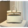 Handbag Women BrKnns Swift Leather Handswen 7A 2023 BACA BK25 Pure Handmade Wax Thread Swift Cogumelo