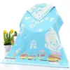 Towel Beach de gaze de três camadas espessada Banho espessado seco rapidamente desenho animado jacquard Jacquard