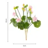Dekorative Blumen 2 PCs künstlicher Lotus Blumen -Seidendekor Arrangement Home Pflanzenzimmer Dekorieren