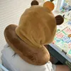 Cuscino peluche capybara kawaii con cappello simpatici animali da cartone animato cuscini di peluche adorabili per il regalo di compleanno per le vacanze 240507