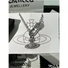 Colares pendentes Designer Lin Zhou Pin FL Diamante Colar Colar