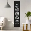 Tapestries Moon Fase Tapestry Black Galaxy Night Sky Muur Hangend Deken Deken Home Decor