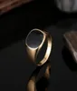 Men039S Ring Punk Rock Smooth Signet Ring For Men Hip Hop Party Jewely hela manliga bröllop Anel3355400