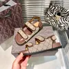 Designer de luxe Slipper Gladiator Sandale Double chaussure pour femme man mane