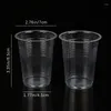 Tasses jetables pailles 50pcs en plastique transparent tasse en plastique transparent extérieur pique-nique de fête d'anniversaire de table de table pour s gobelets