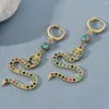 Dangle Earrings Simple Light Luxury Colorful Snake For Women Korean Fashion Ladies Jewelry Direct Sales Wholesale