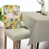 Chair Covers Retro Wood Grain Sunflower Bee Dining Spandex Stretch Seat Cover For Wedding Kitchen Banquet Party Case