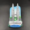 Arrivée à Kuala Lumpur Malaysia Twin Towers 3D Réfrigérateur Magnet Tourisme Souvenir Réfrigérateur Magnétique Autocollant Cadeau Home Decoration 240506