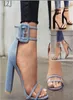 2021 sandálias de salto grossa sexy jeans aberta de pé claro bloqueio de banda drsandals nova chegada zapatos de mujer saltos para mulheres x05263710499